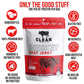 Clean Jerky Co. Old Fashioned Dry Zero Sugar Beef Jerky, Salt & Pepper Flavor, 3 Ounce Protein Snack, No MSG, No Sugar, No Nitrates