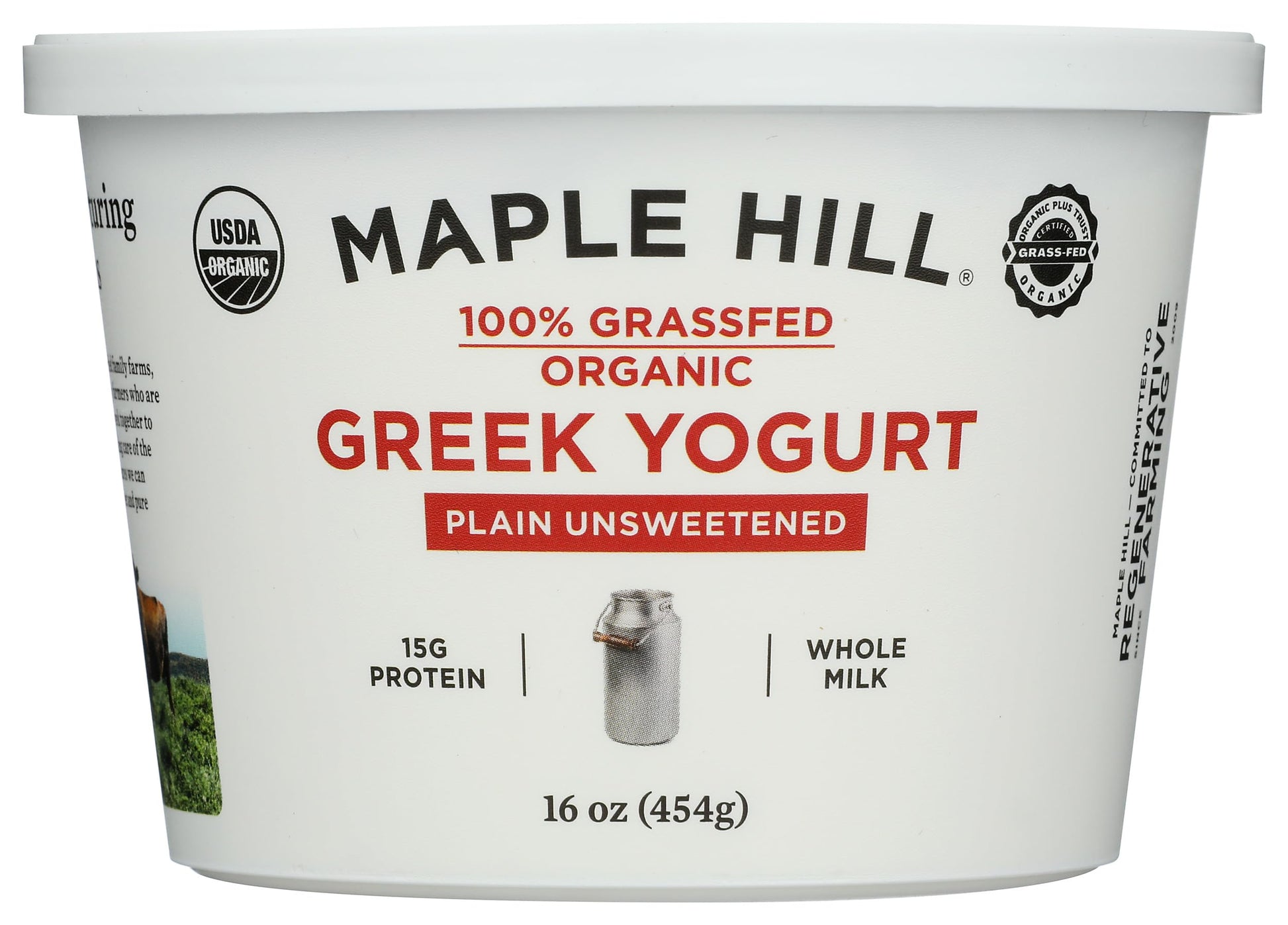 Maple Hill Creamery Organic Plain Greek Yogurt, 16 Oz