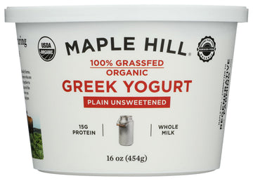Maple Hill Creamery Organic Plain Greek Yogurt, 16 Oz