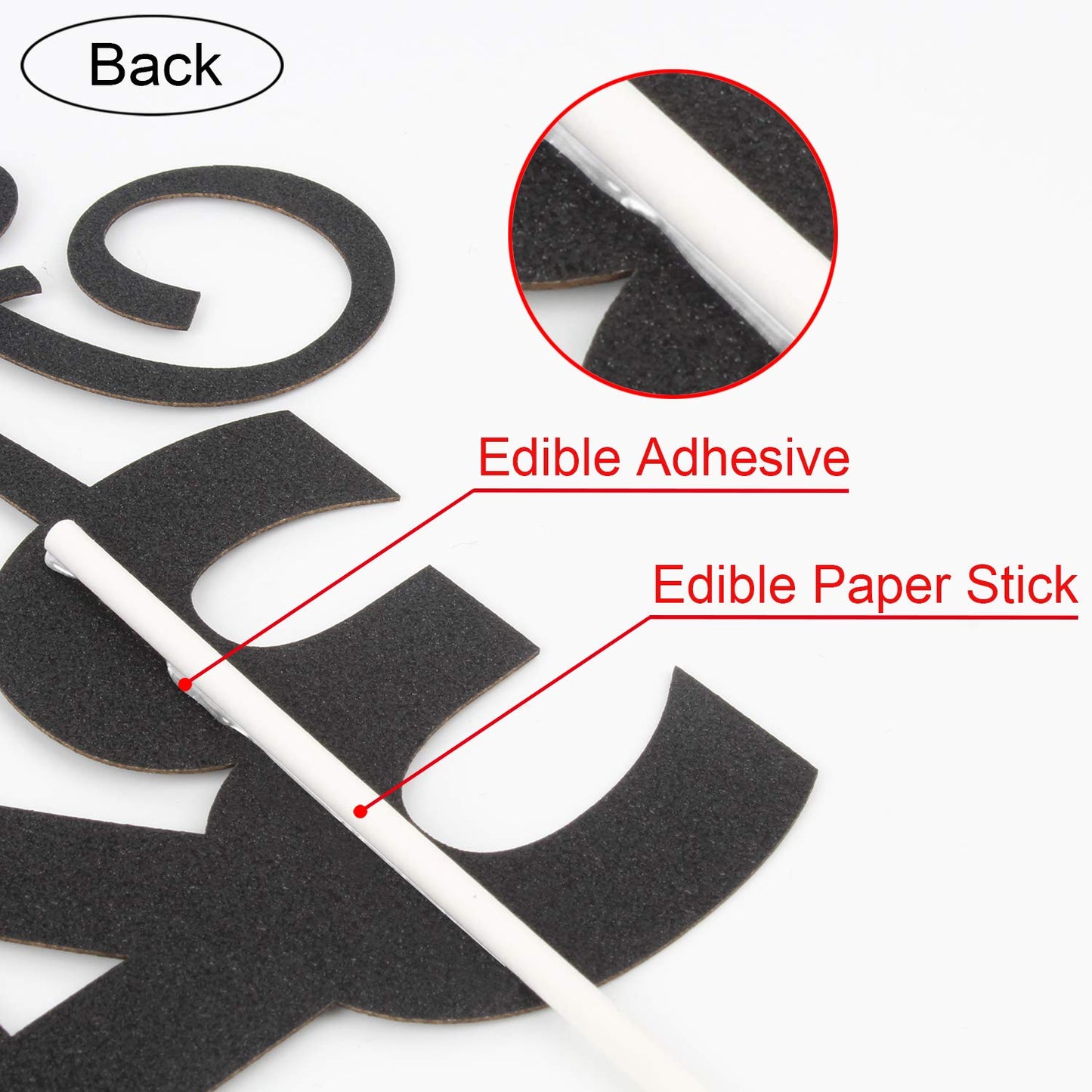 LINGTEER Cake Topper - Happy 27th Birthday Sign, Thick Paper, Black, 1 Count