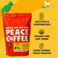 Peace Coffee Guatemala Single Origin Coffee | 5 Lb Ground Dark Roast | Organic Fair Trade | Rich, Chocolatey Flavor | Shade Grow