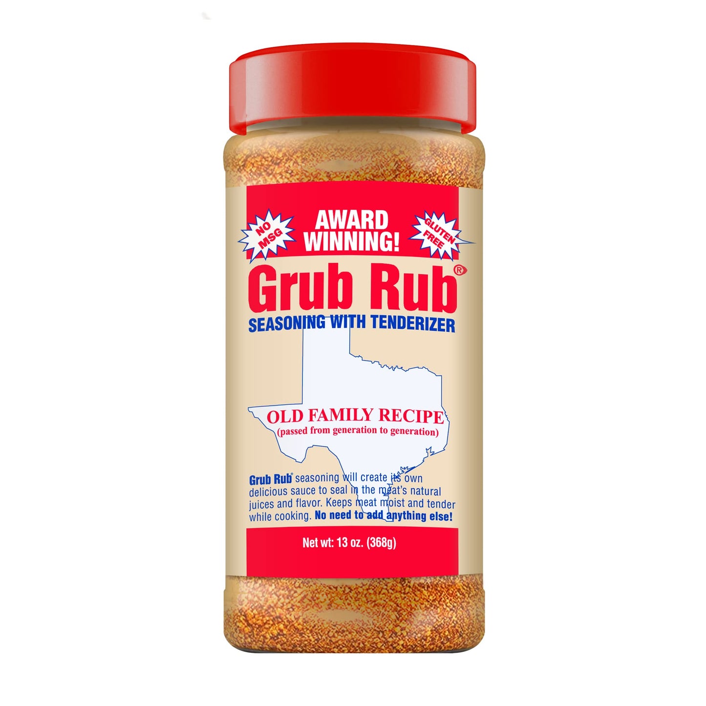 Grub Rub BBQ Blend Seasoning – Award-Winning for Smoking & Grilling, 13 Ounce