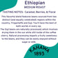 KAHAWA 1893 Whole Coffee Beans Ethiopian Blend Medium Roast 12oz (Pack of 2) - Sun Dried, Tasting Notes: Caramel, Berries, Floral