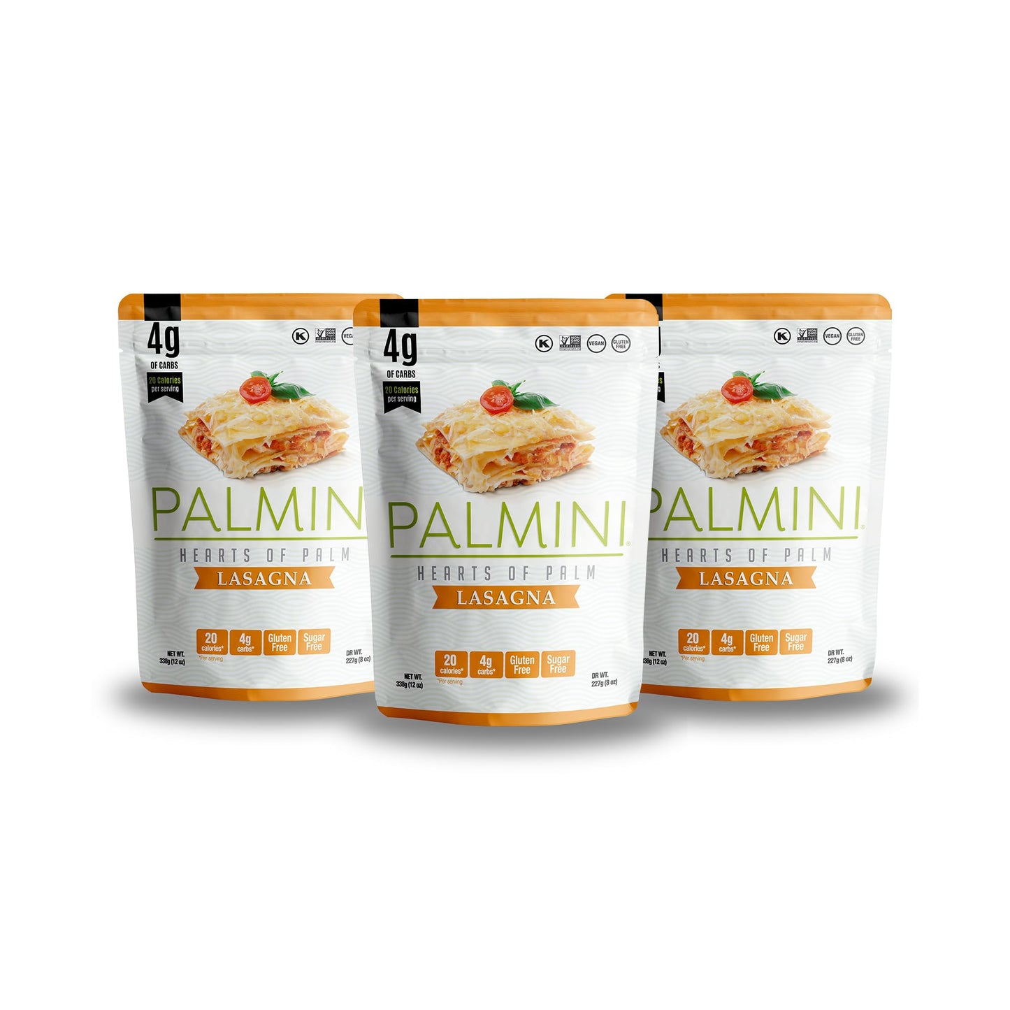 Palmini Lasagna Sheets | Low-Carb, Gluten Free, Vegan | 12 Ounce (Pack of 3) | As seen on Shark Tank