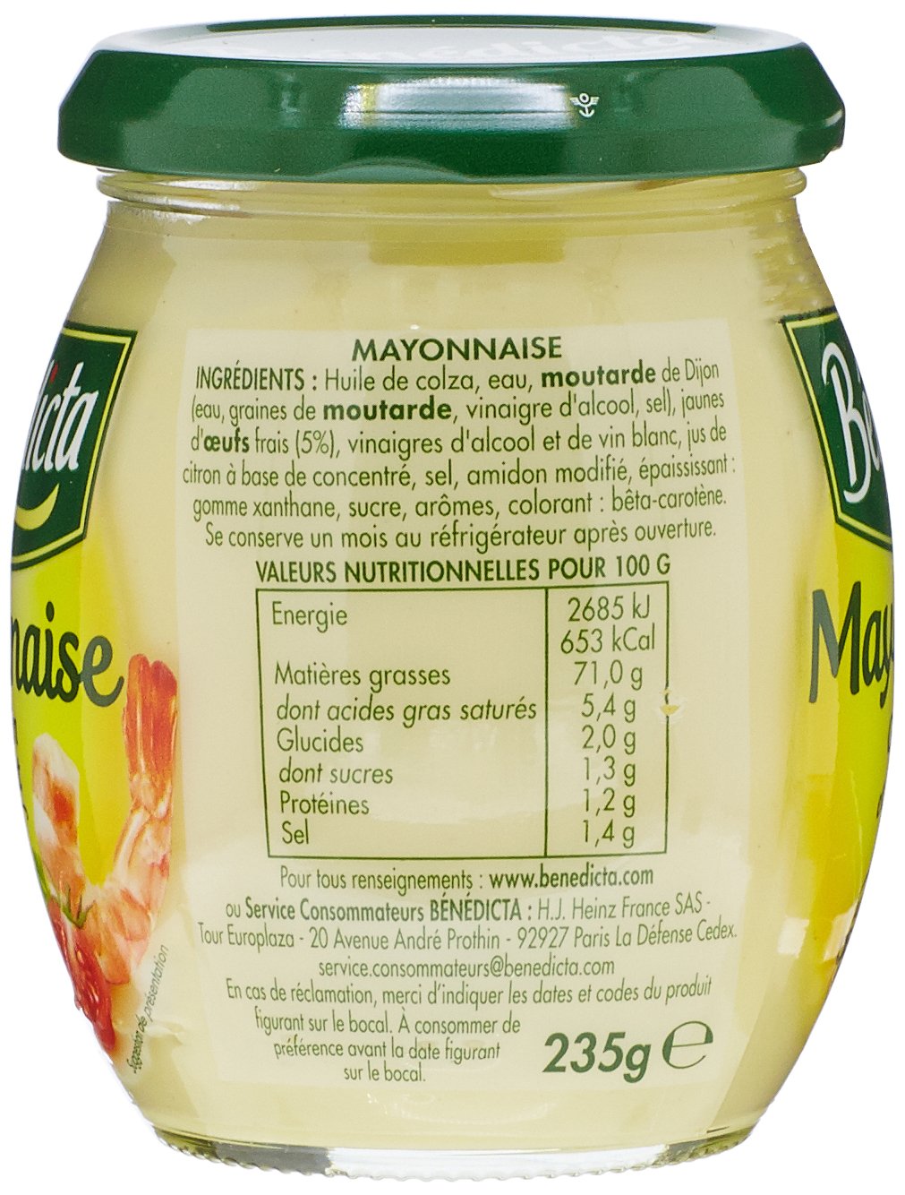 Benedicta Gourmet Mayonnaise, French Mayonnaise, 235G