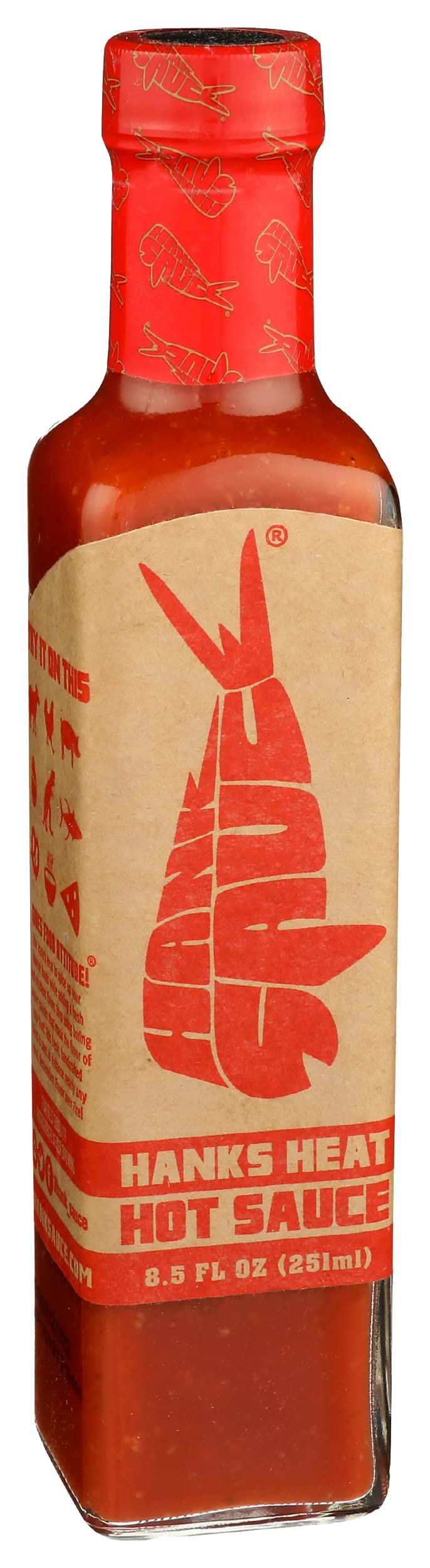 Hank Sauce Habanero/Cayenne Pepper Hot Sauce - Garlic & Basil Infusion - Gluten Free, Vegan - 8.5 Fl Oz (Pack of 1)