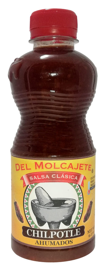 Del Molcajete Salsa Clasica Variety 12-Pack - Chile de Arbol, Chilpotle, Chile Peron/Manzano - 24.1 cm