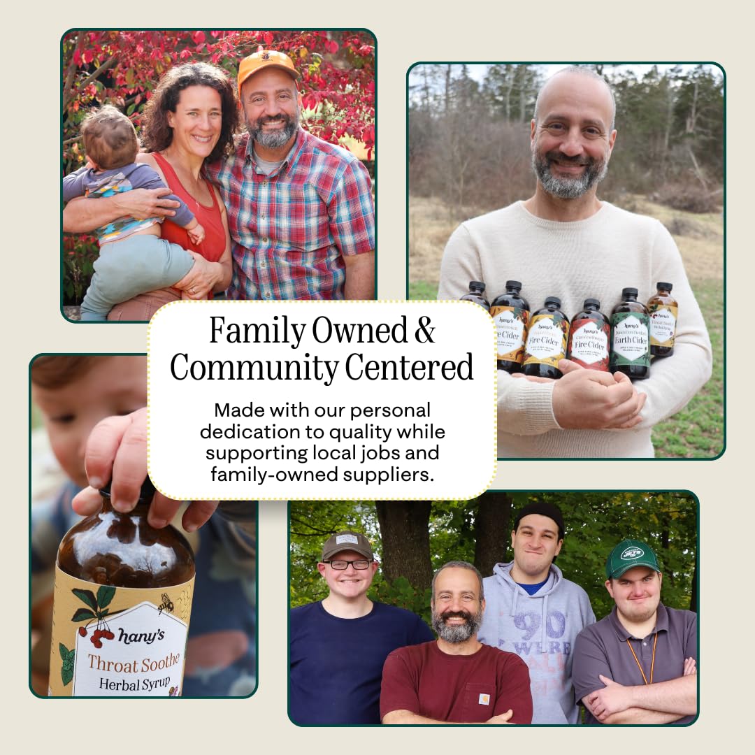 Hanys Harvest Maple Honey Fire Cider - All Natural Wellness Tonic, 32 oz, Gluten-Free, Small-Batch, Handcrafted