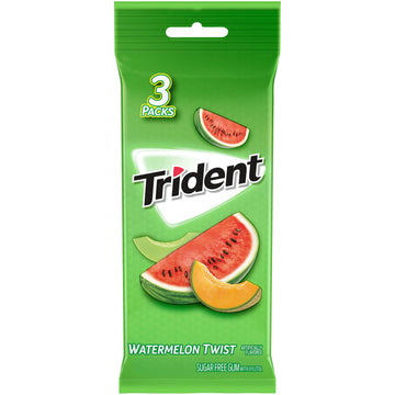 Trident Sugar Free Gum, Watermelon Twist Flavor, 3 Packs (42 Pieces Total)