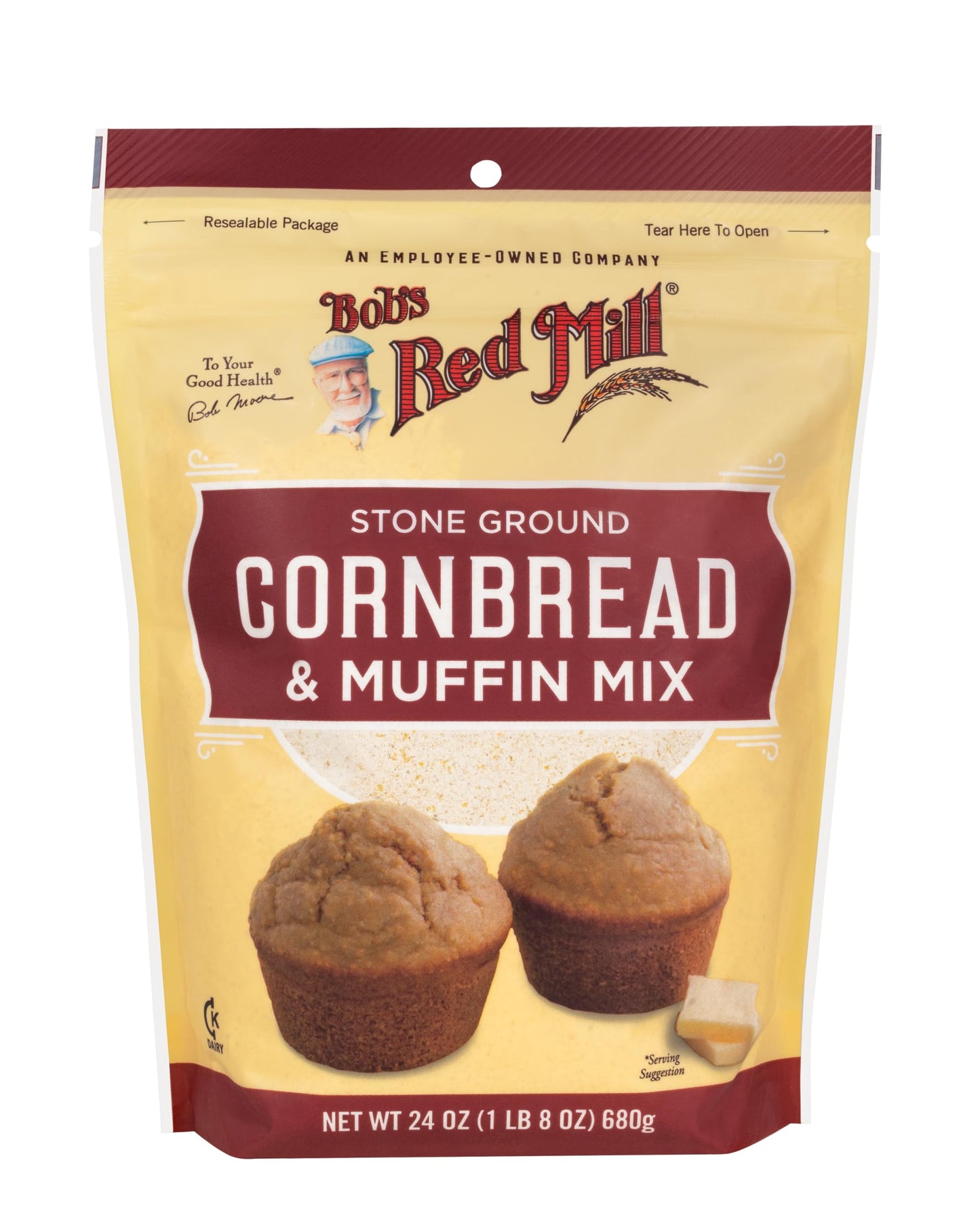Bobs Red Mill Cornbread & Muffin Mix, 24 oz (Pack of 4)