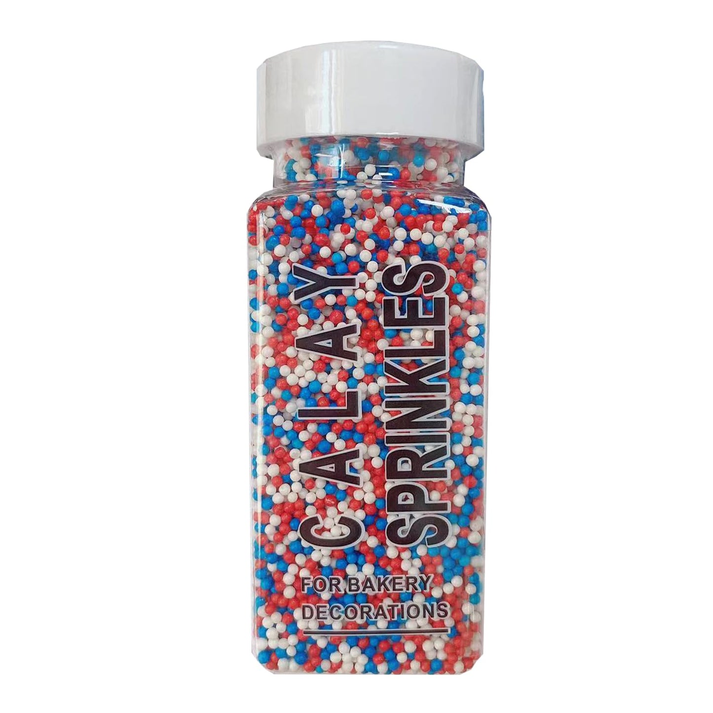 Philaeec Patriotic Nonpareils Sprinkle Red White And Blue Peals Sprinkle Edible For Cake Decoration Cupcake Topper Cookie Baking