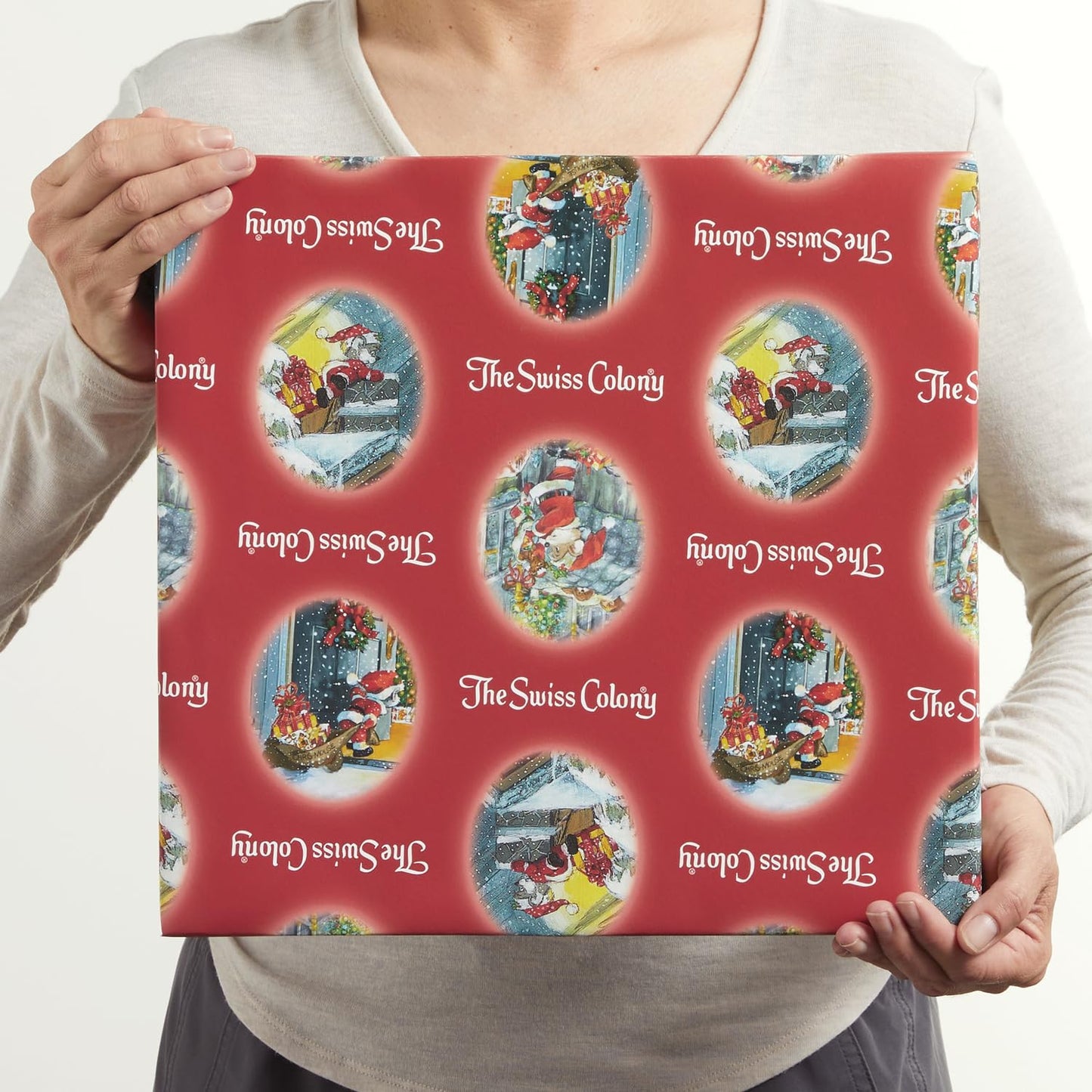 The Swiss Colony 27 Piece Food Gift Set - Summer Sausage, Cheeses, Chocolates, Holiday Red Box