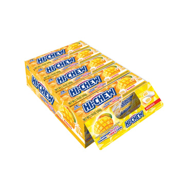 Hi-Chew Mango - Box Of 15 Sticks, 1.76Oz Ea | Unique Fun Soft & Chewy Taffy Candy | Immensely Juicy Exotic Fruit Flavors