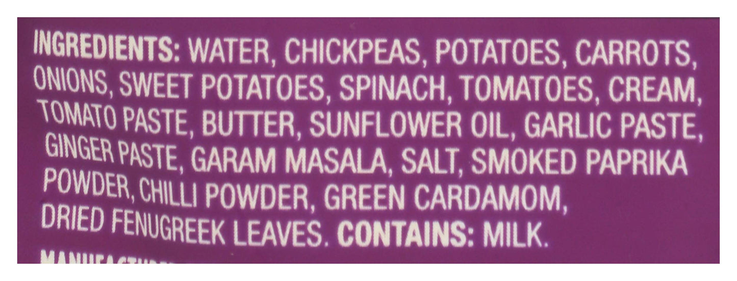 Patak'S Butter Chickpeas & Veggies, 10.05 Oz (Pack Of 1) Mild Curry With Chickpeas, Spinach, Carrots, Ready To Heat Vegetarian M
