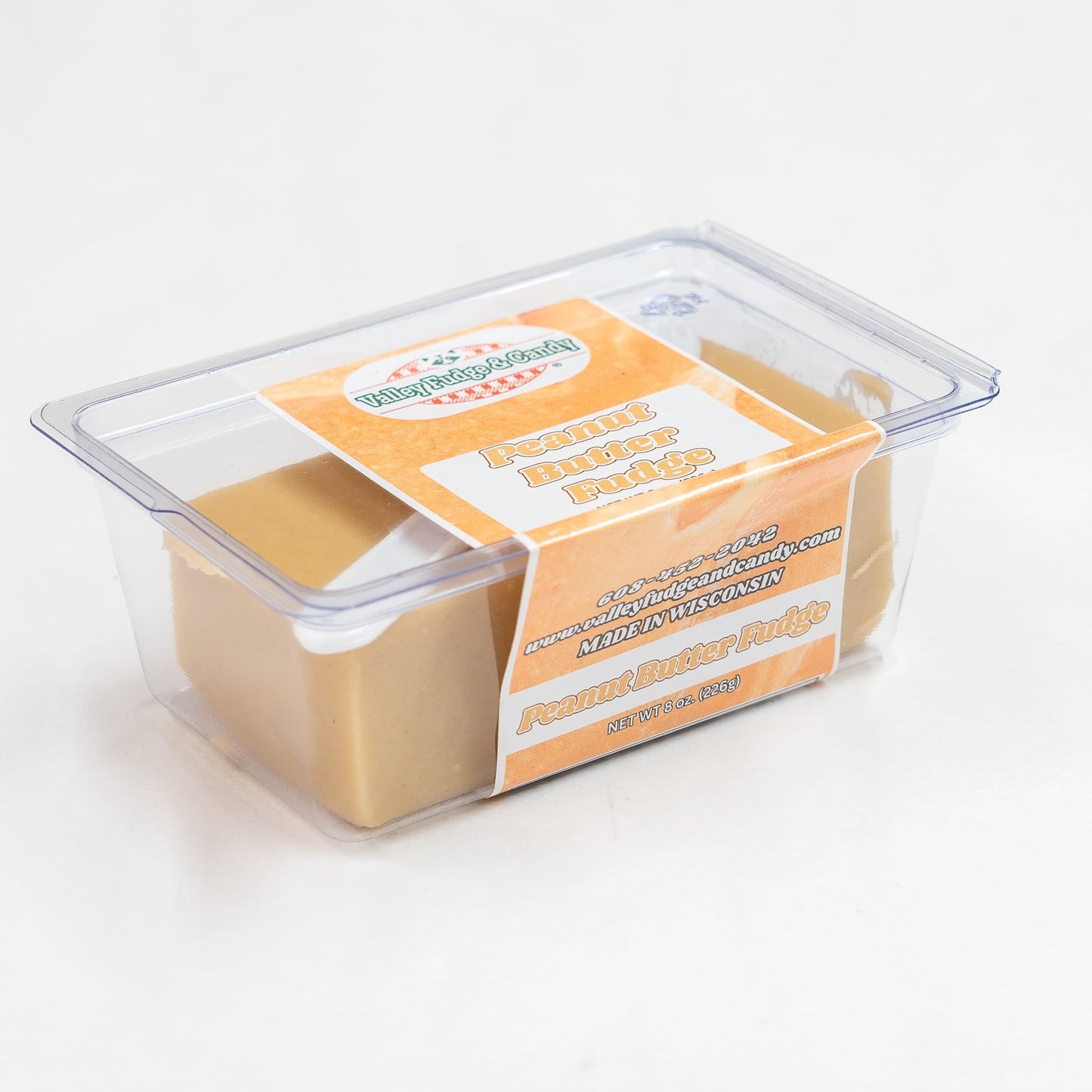 Valley Fudge Peanut Butter Artisan Fudge Gourmet Candy One Pound Package