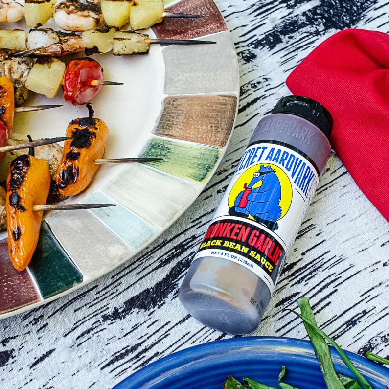 Secret Aardvark Garlic Hot Sauce, Mild BBQ Sauce, Low Carb, 8 fl oz Pack