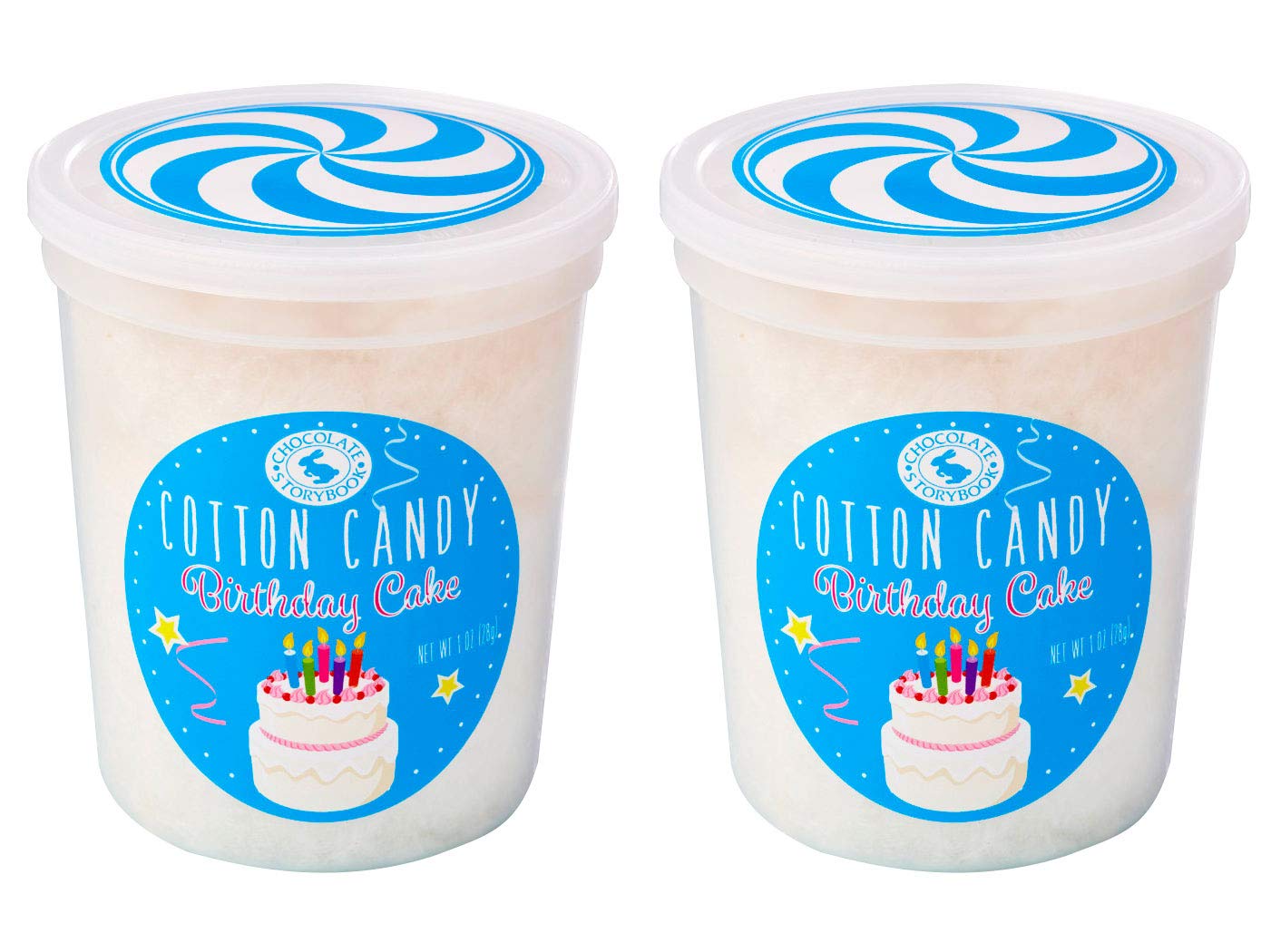 Birthday Cake Gourmet Flavored Cotton Candy (2 Pack) – Unique Idea For Holidays, Birthdays, Gag Gifts, Party Favors
