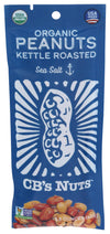 CBS NUTS Organic Sea Salt Kettle Roasted Peanuts, 1.5 OZ