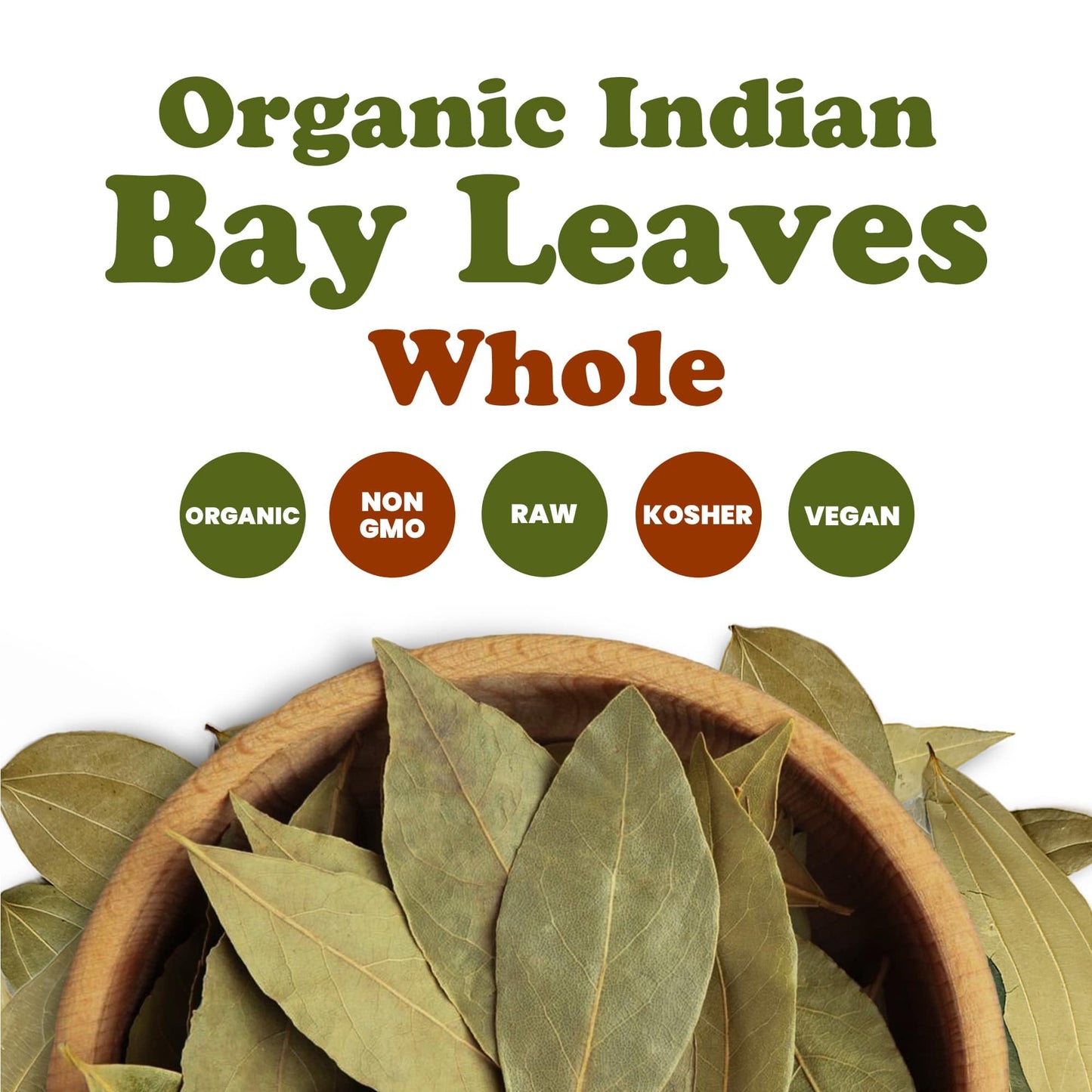 Food To Live - Organic Whole Indian Bay Leaves, 1 Ounce - Non-Gmo, Dried, Kosher, Vegan, Bulk, Great For Cooking, Spicing And Se