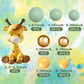 DRWATE Giraffe Cake Topper - Clay Material, Wild Animals Theme, Yellow & Green Accents