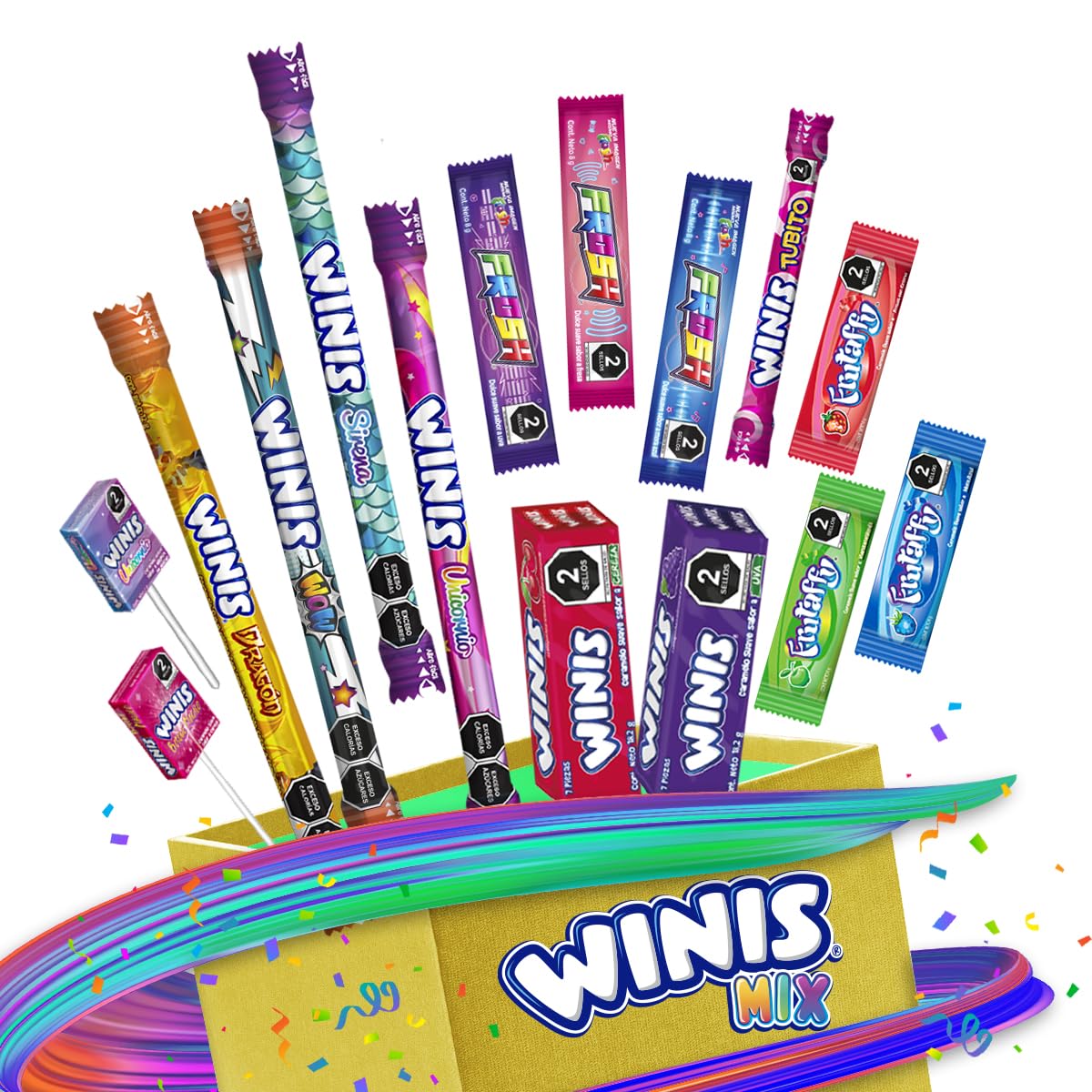 Bulk Taffy Candy Mix - 3.6 Lbs - 150 Individually Wrapped Party Candy - Easter Candy Assortment - Winis Mix Variety Of Mexican C