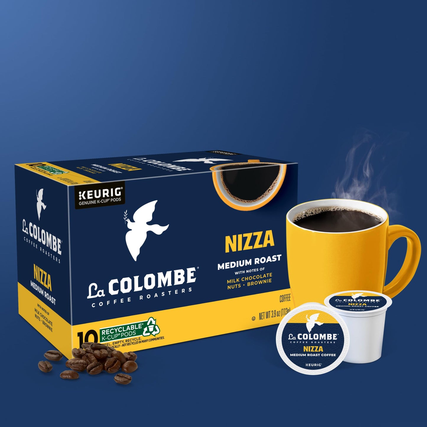 La Colombe Coffee Roasters Nizza Medium Roast Coffee, Single Serve Keurig K-Cup Pods, 10-Count Box