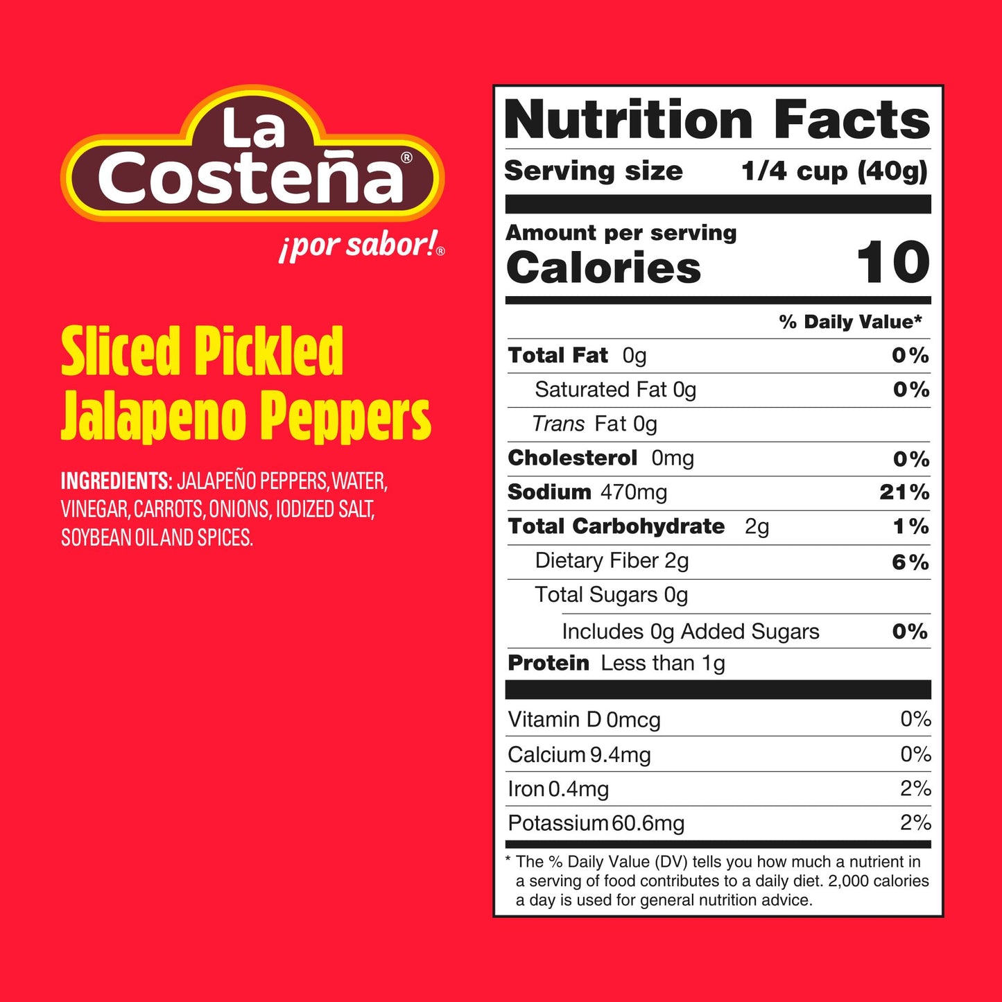La Costeña Sliced Jalapeño Peppers, 12 Ounce Can, Green, Model 60212