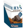 LILYS Extra Dark Chocolate Style No Sugar Added, Sweets Bars, 2.8 oz (12 Count)