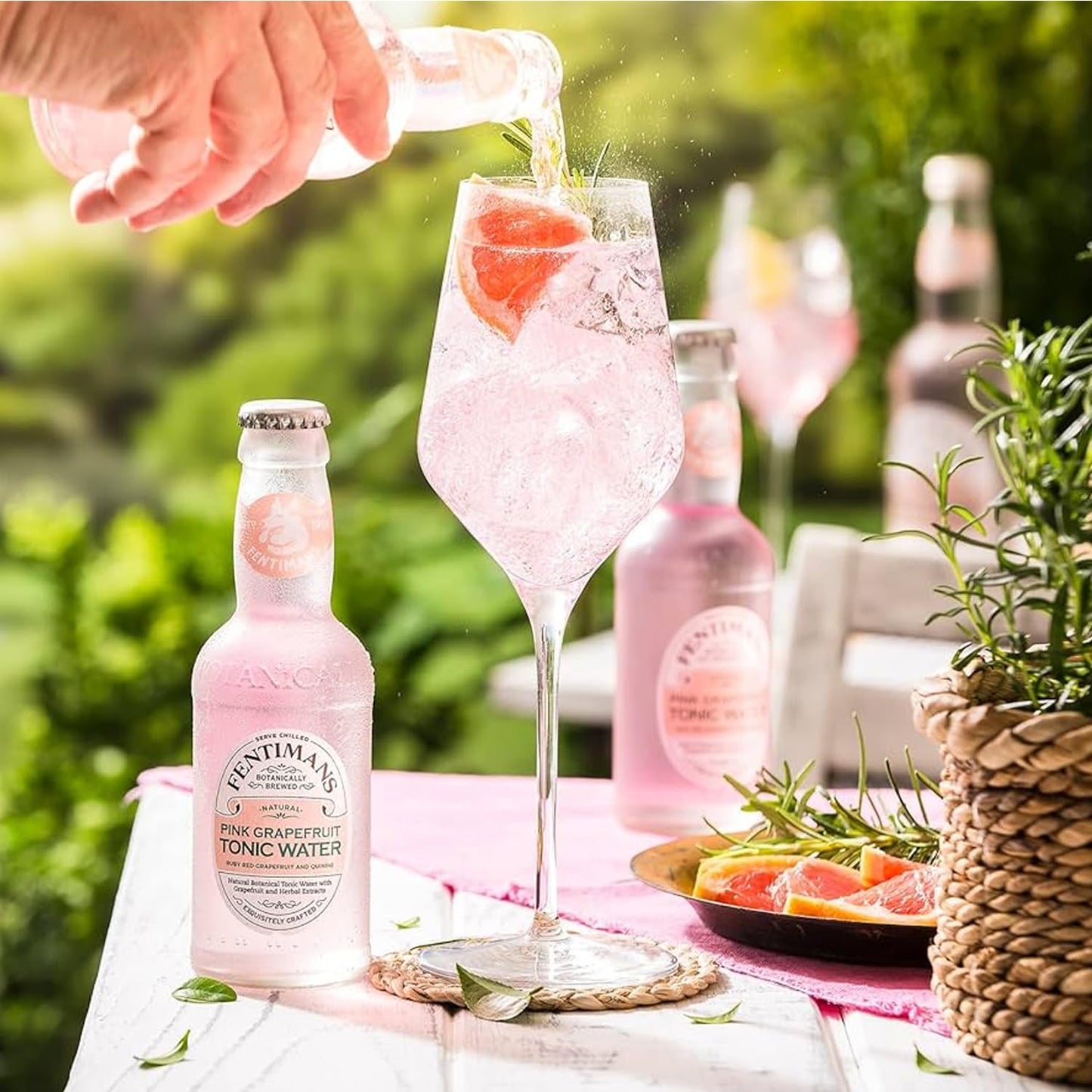 ChromaCast Pink G fruit Tonic Water – Premium Mixer, 6.7 fl oz Bottles, Pack of 24