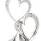 Hortense B. Hewitt Sparkling Love Double Hearts Anniversary, Engagement, Wedding Cake Topper, 5.5-Inches, Metal With Rhinestones
