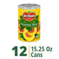 Del Monte Canned Sliced Freestone Peaches in Heavy Syrup  15.25 oz Can (Pack of 12)