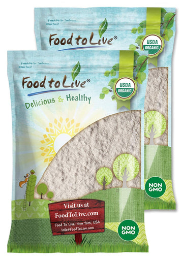 Food to Live Organic Brown Rice Flour, 20 Pounds - Non-GMO, Finely Ground from Long Grain Rice, Unbleached, Untreated, Vegan Mea