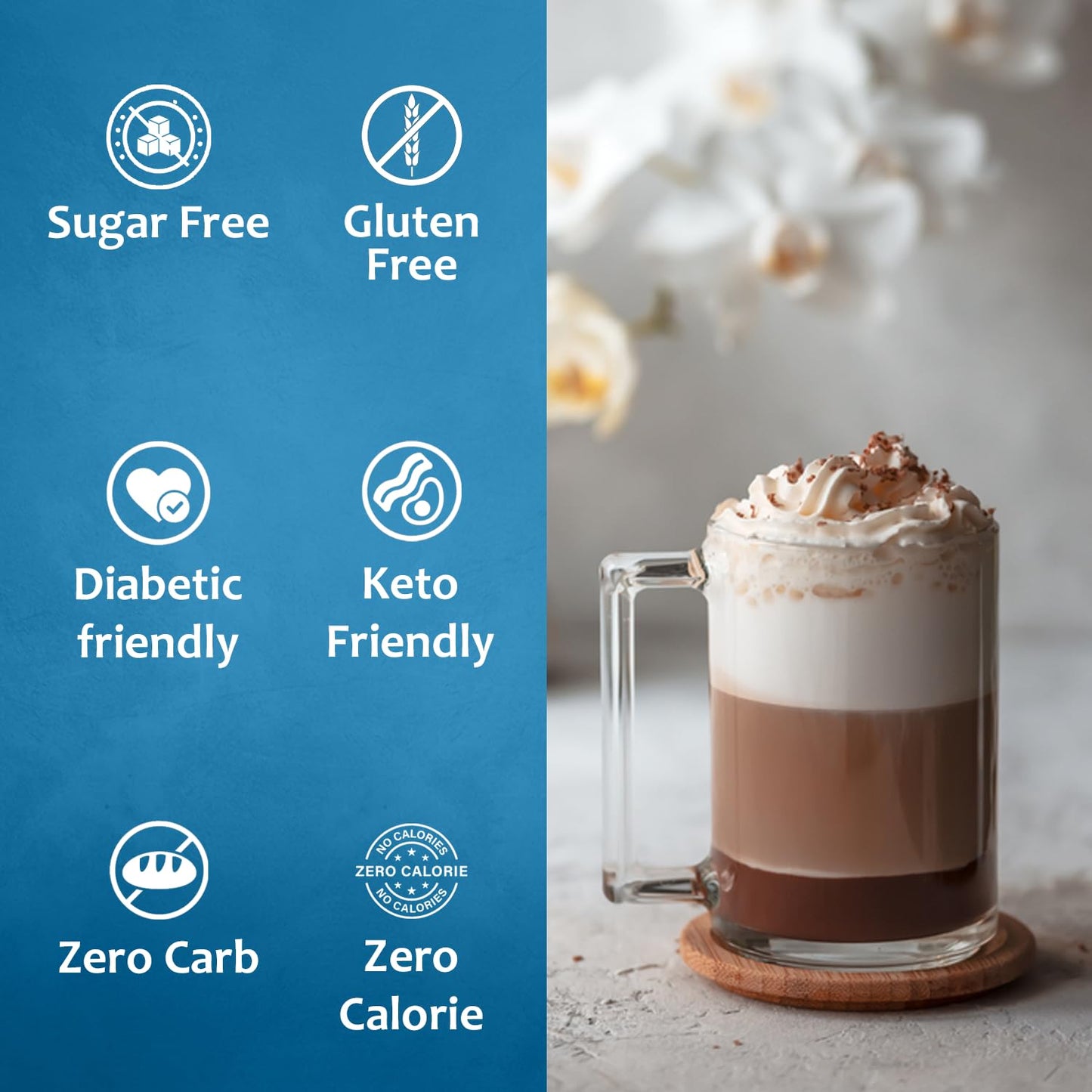 Syruvia Sugar-Free Vanilla Coffee Syrup - 25.4 Fl Oz. Premium Coffee Flavoring Syrup. 0 Calories, Kosher, And Gluten-Free. Ideal