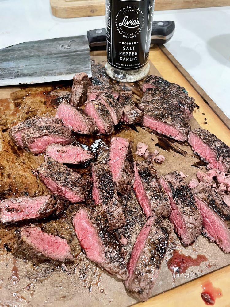 Livias Salt Pepper Garlic Seasoning | Unlocks & Elevates Flavors of Steak, Chicken, Burgers & More | Kosher, Gluten-Free & MSG-