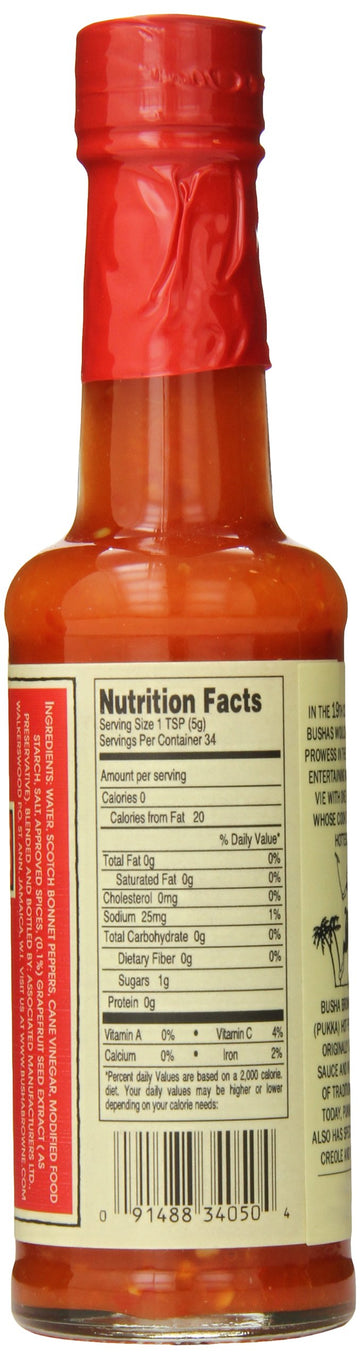 Busha Browne Pukka Hot Pepper Sauce, 6 Fluid Ounce