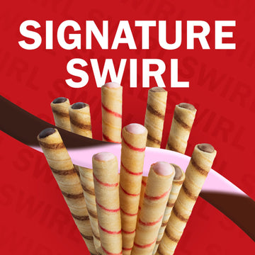 Pirouline Rolled Wafers - Best Flavor Mix - Chocolate Hazelnut, Dark Chocolate, And Strawberry - Rolled Wafer Cookies For Coffee