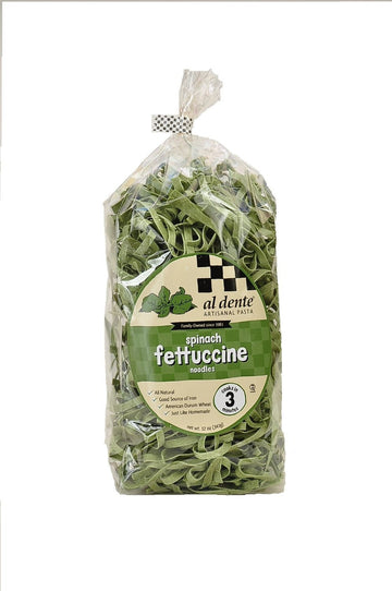 Al Dente Spinach Fettuccine, 12-Ounce Bag (Pack of 2)