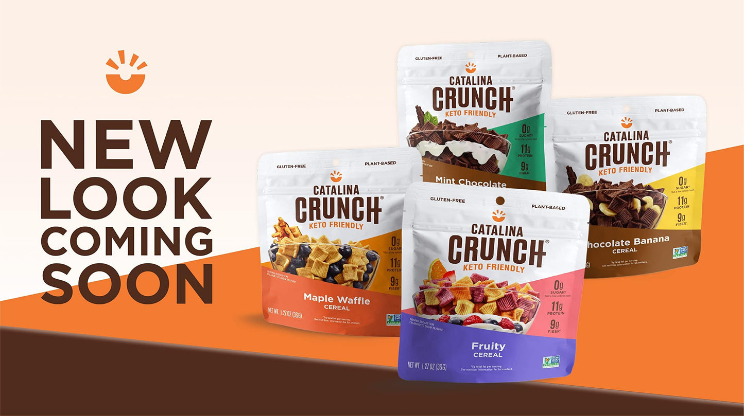 Catalina Crunch Mint Chocolate Chip Keto Cereal (9Oz Bag)  Low Carb Sugar Free Gluten Free  Keto Snacks Vegan Plant Based Protei