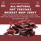 B.U.L.K Beef Jerky - Soft Teriyaki Brisket Snack - 2.25 Ounce Pack - Reddish Brown