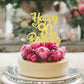 YCTHUNFISH 90th Birthday Cake Topper Glitter Heart Star Gold Bamboo Decorations