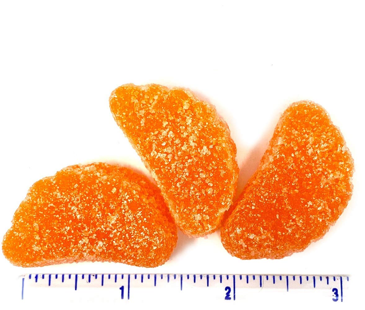 Sweetgourmet Orange Fruit Slices, Sugar Coated Jelly Candy, 1-Pound Bulk Bag, Naturally Flavored, Gluten-Free