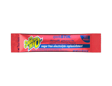 Sqwincher Zero Qwik Stik, Sugar Free, Low Calorie, Low Sodium Electrolyte Replacement Powder Hydration Drink Mix, Fruit Punch, 0