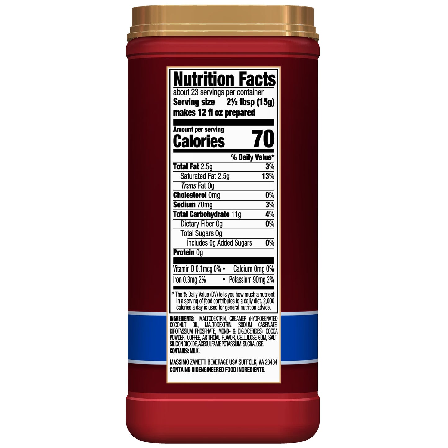 Hills Bros. Instant Cappuccino Mix, Sugar Free French Vanilla (12 Oz, Pack Of 1) – Convenient And Versatile, Instant Hot Or Iced Coffee, Frothy & Rich Vanilla Flavor - Just Add Water