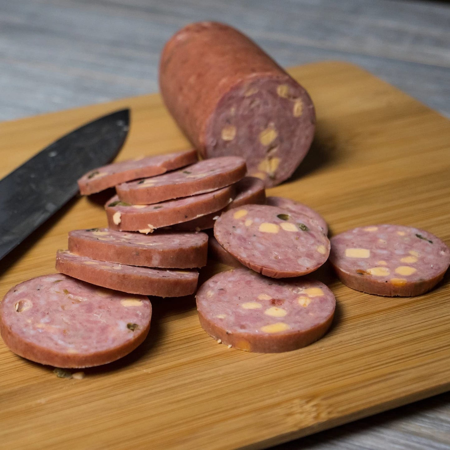 Pepper Joes Jalapeno Cheddar Summer Sausage - Slow Smoked, Spicy, 12 Ounces