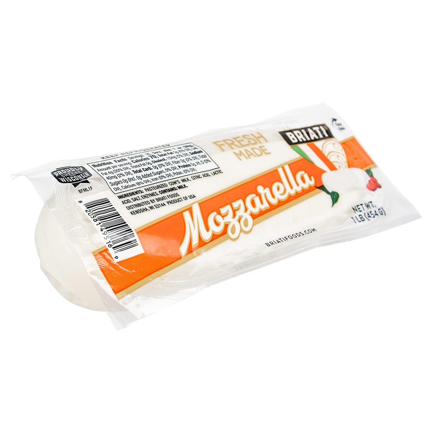 RIO BRIATI Fresh Mozzarella Log Sustainably Sourced, 1 Lb