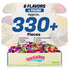 Fruit Chew 6 Flavors, Bulk 330+ Pieces, 4 Pound (Strawberry, Mango, Green Apple, Grape, Tropical Smoothie, Pina Colada) (6 Flavo
