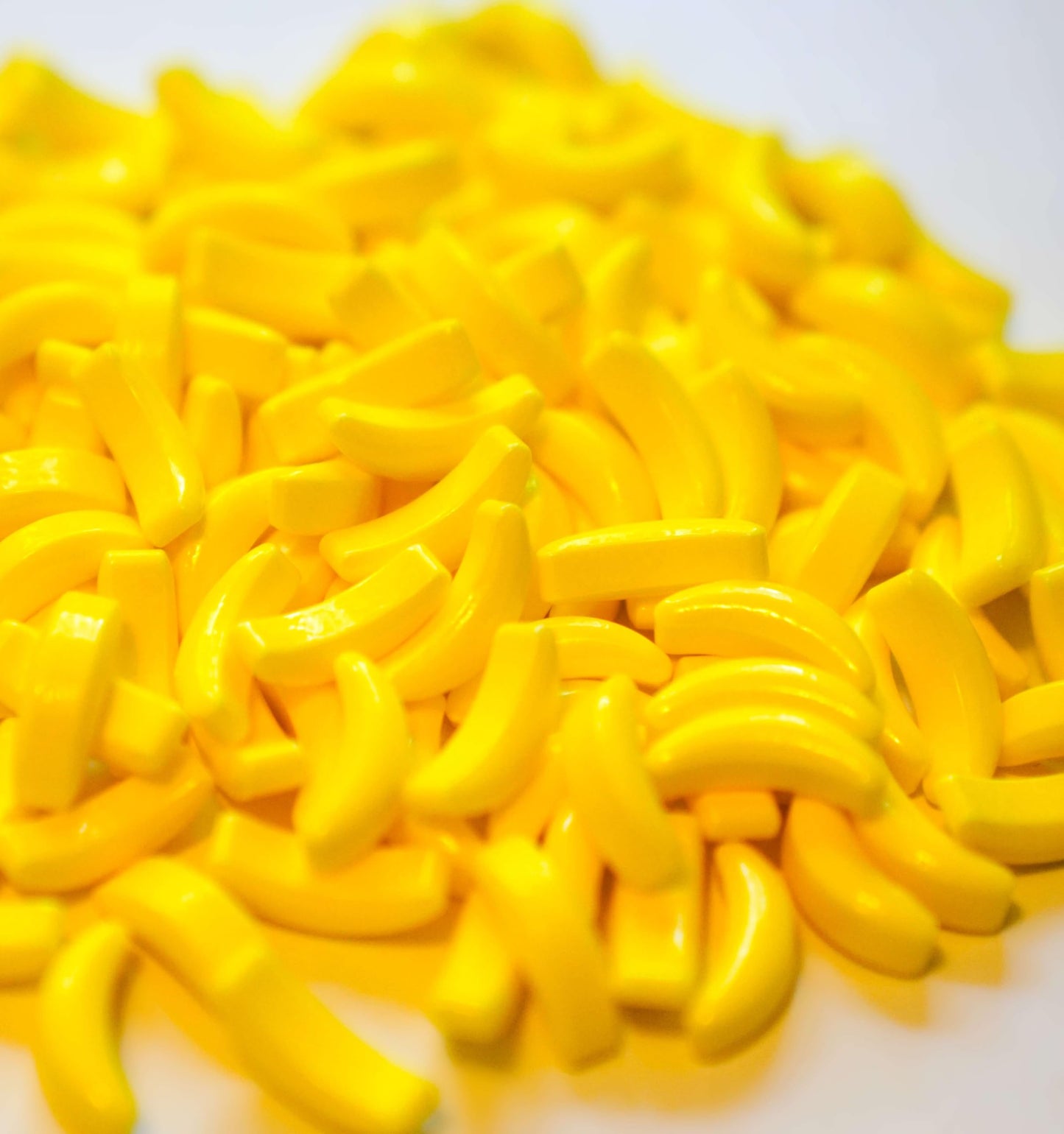 Banana Candy - 1 lb of Sweet Crunchy Bright Yellow Banana Shaped Candy