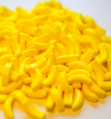Banana Candy - 1 lb of Sweet Crunchy Bright Yellow Banana Shaped Candy
