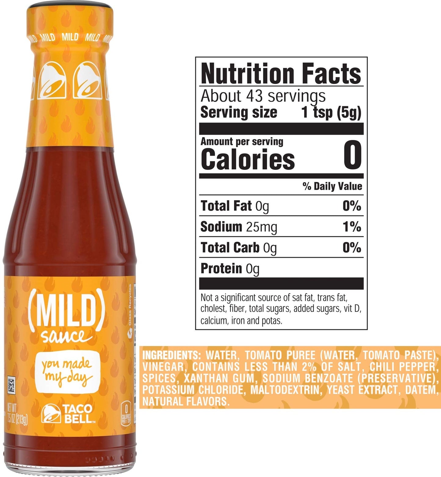 Taco Bell Mild Sauce, 7.5 ounce (Pack of 3)