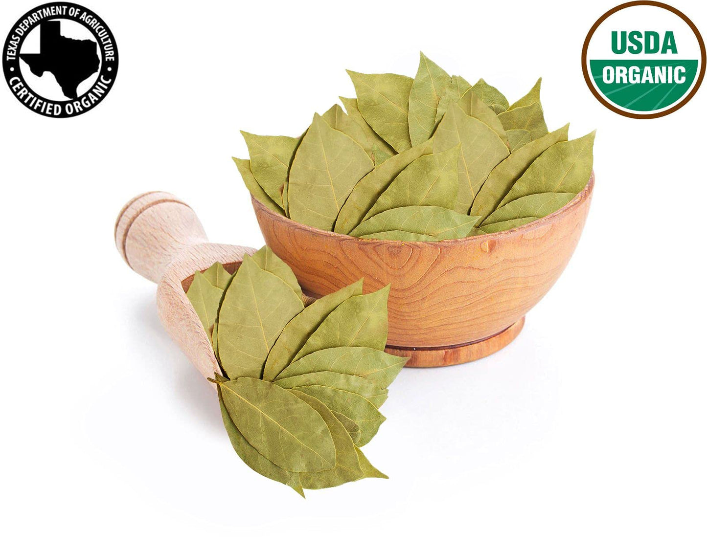 SPICY ORGANIC Bay Leaf - USDA Organic, Non-GMO, Gluten-Free - 8 Oz Resealable Pack